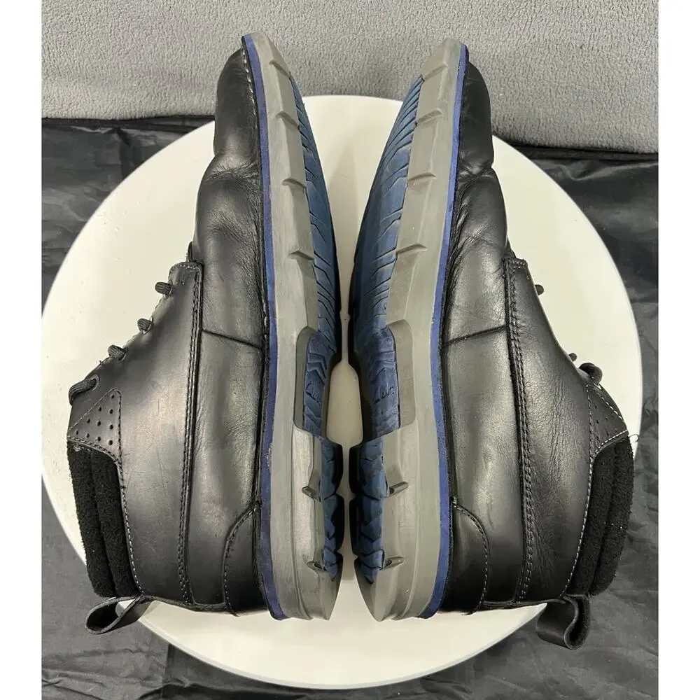 Clarks Varick Hill Chukka Ankle Boots Lace Up Black Blue Leather Men Size 11